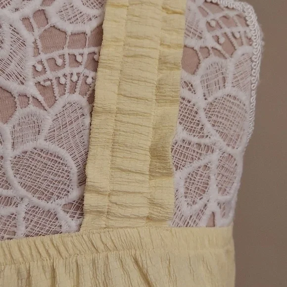 OLIVIA SKY Yellow Gauzy Pullover Tank Top - Picture 3 of 9